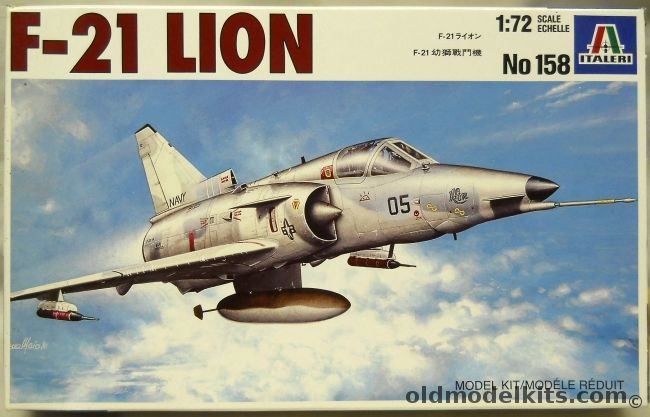 Italeri 1/72 TWO F-21 Lion - US Navy Aggressor, 158 plastic model kit