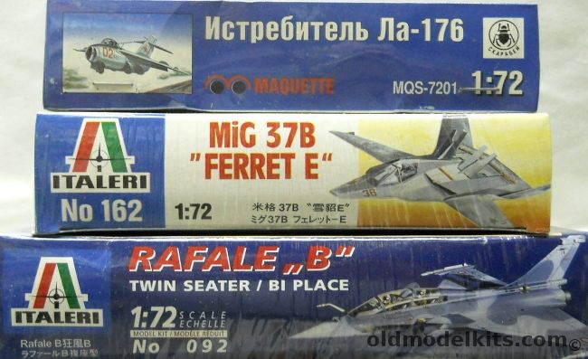 Italeri 1/72 Mig-37B Ferret E And Italeri Rafale B And Maquette La-176, 162 plastic model kit