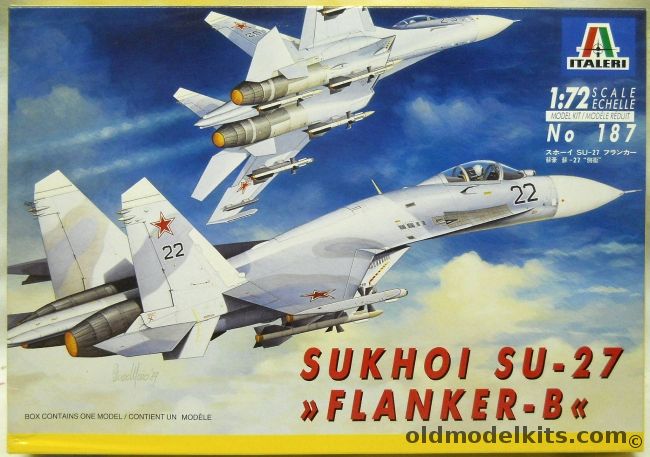 Italeri 1/72 Sukhoi Su-27 Flanker B, 187 plastic model kit