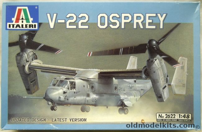 Italeri 1/48 V-22 Osprey - Updated Design/Latest Version 2003, 2622 plastic model kit