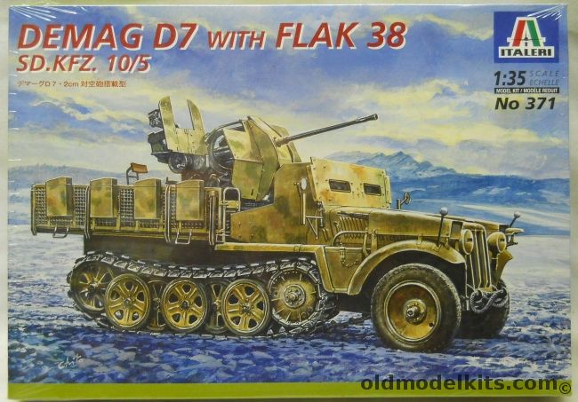 Italeri 1/35 Demag D7 With Flak 38 Sd.Kfz. 10/5, 371 plastic model kit