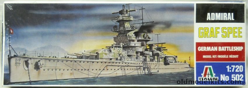 Italeri 1/700 Admiral Graf Spee - Pocket Battleship, 502 plastic model kit