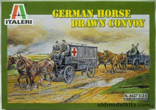 Italeri 1/35 German Horse Drawn Convoy - (ex ESCI), 6437 plastic model kit