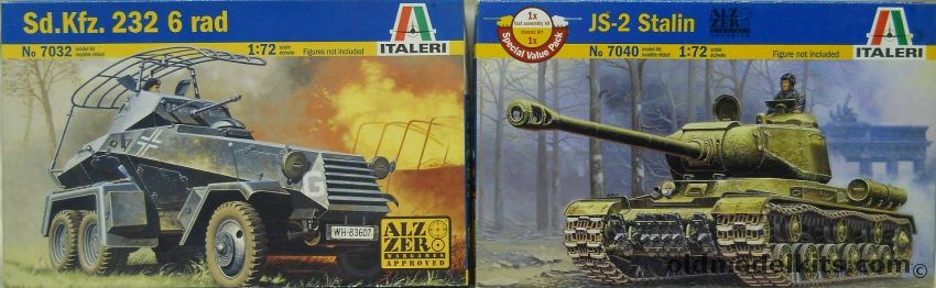 Italeri 1/72 TWO Sd.Kfz.232 6 Rad / FOUR JS-2 Stalin, 7032 plastic model kit