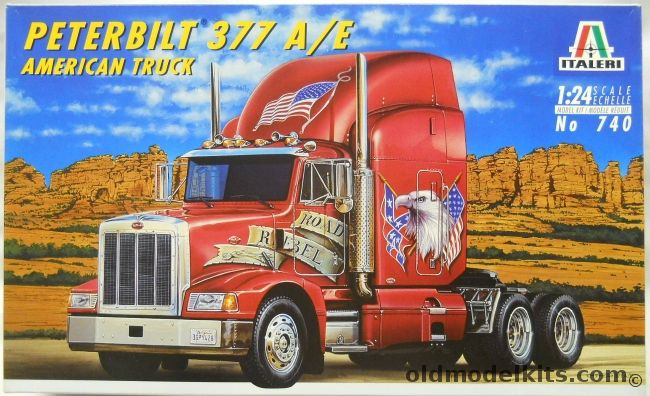 Italeri 1/24 Peterbilt 377 A/E American Truck - Semi, 740 plastic model kit