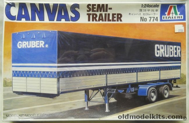 Italeri 1/24 Canvas Semi-Trailer, 774 plastic model kit