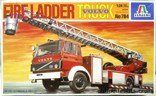 Italeri 1/24 Volvo Fire Ladder Truck - (Fire Truck), 784 plastic model kit