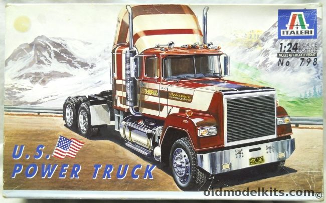 Italeri 1/24 US Power Truck Mack Superliner - Semi-Tractor Trailer Truck, 798 plastic model kit