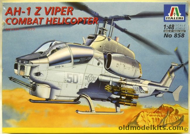 Italeri 1/48 AH-1Z Viper Combat Helicopter, 858 plastic model kit