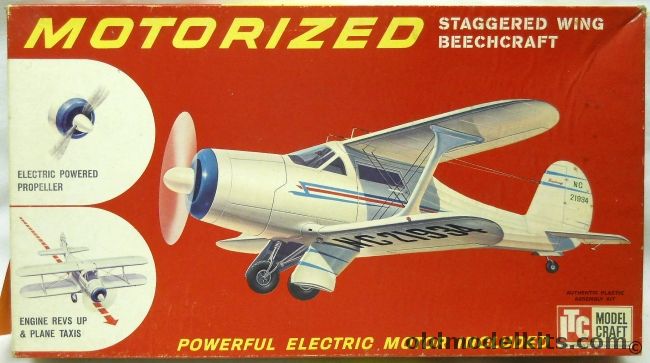 ITC 1/32 Staggerwing Beechcraft Motorized - (D17S or G17S Staggerwing  YC-43 - UC-43 - GB-1 and Traveller I), 36558-298 plastic model kit