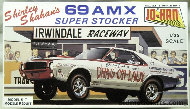 Jo-Han 1/25 1969 AMX Super Stocker - Shirley Shahan's Drag-On-Lady, C-3069 plastic model kit