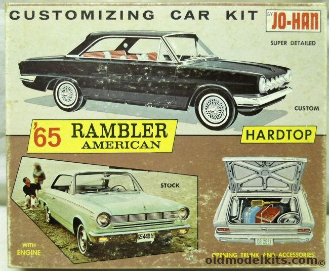Jo-Han 1/25 AMC 1965 Rambler American - 2 Door Hardtop Customizing Kit - Stock / Custom, C1265-149 plastic model kit