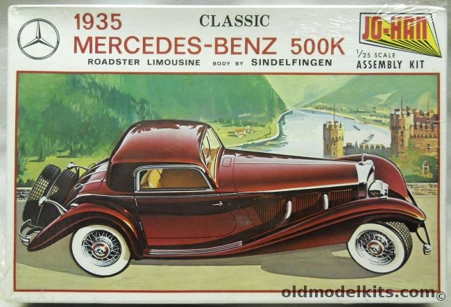 Jo-Han 1/25 1935 Mercedes Benz 500K Roadster Limousine Sindelfingen Body, GC1135 plastic model kit