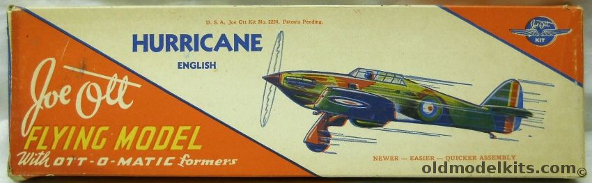 Joe Ott Hurricane With Ott-O-Matic Formers - 22 Inch Wingspan Flying Wood Model, 2224 plastic model kit