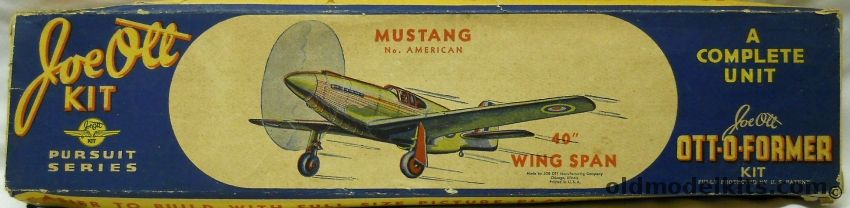 Joe Ott North American Mustang P-51B - Ott-O-Former - 40 Inch Wingspan, 4001 plastic model kit