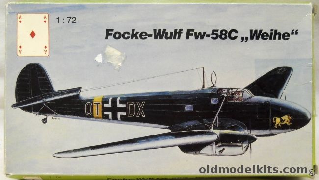 Karo-As 1/72 Focke-Wulf Fw-58C Weihe, AM-0272 plastic model kit