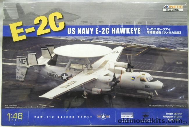 Kinetic 1/48 Grumman E-2C Hawkeye - US Navy VAW-112 Golden Hawks, K48013 plastic model kit