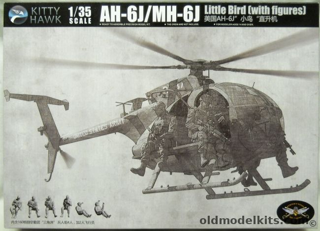 Kitty Hawk 1/35 AH-6J / MH-6J LIttle Bird With Figures, KH50004 plastic model kit