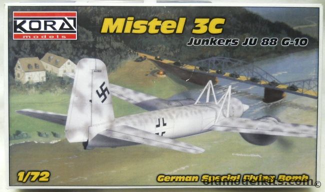 Kora 1/72 Junkers Mistel 3C Ju-88 G-10, 7219 plastic model kit