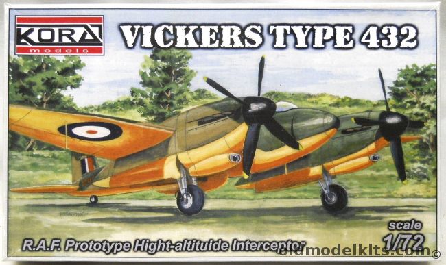 Kora 1/72 Vickers Type 432, 7246 plastic model kit