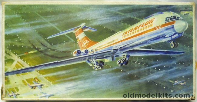 KVZ 1/100 Ilyushin Il-62 - Interflug / Aeroflot plastic model kit