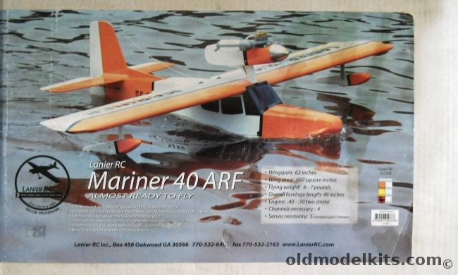 Lanier RC Mariner 40 ARF - 62 Inch Wingspan Almost Ready To Fly R/C Aircraft - (Finished Red And White), 21258 plastic model kit