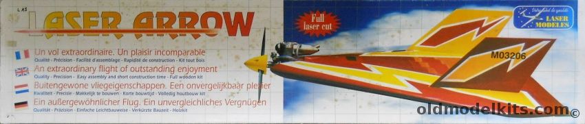 Laser Models Laser Arrow - 39.3 Inch Wingspan R/C Aircraft plastic model kit