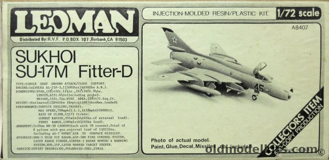 Leoman 1/72 Sukhoi Su-17M Fitter D, A8407 plastic model kit