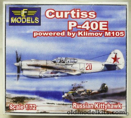 LF Models 1/72 Curtiss P-40E Powered By Klimov M105 Engine Russian Kittyhawk, 7231 plastic model kit