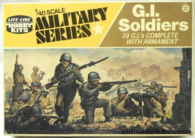 Life-Like 1/40 GI Soldiers - (ex Revell G.I. Battle Action Combat Team Figure Set ), 09650 plastic model kit