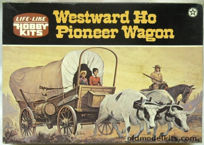 Life-Like 1/48 Westward Ho Pioneer Wagon - (Covered  Wagon) - (ex- Miniature Masterpiece / Revell / Adams), 09683 plastic model kit