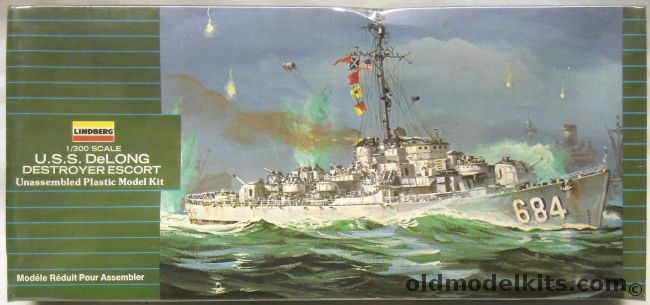 Lindberg 1/300 USS DeLong DE-684 - (Rudderow Class) Destroyer Escort, 1722 plastic model kit