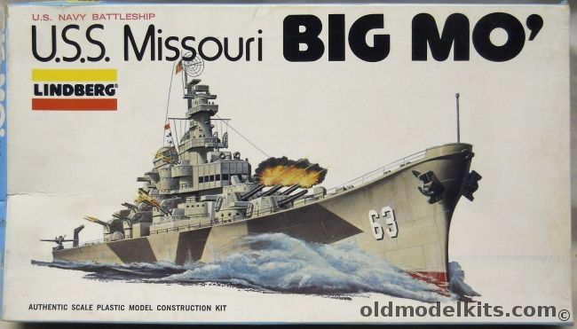 Lindberg 1/900 USS Missouri BB63 Battleship, 2215 plastic model kit