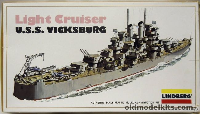 Lindberg 1/1080 CL-86 USS Vicksburg Light Cruiser - Cleveland Class, 2216 plastic model kit