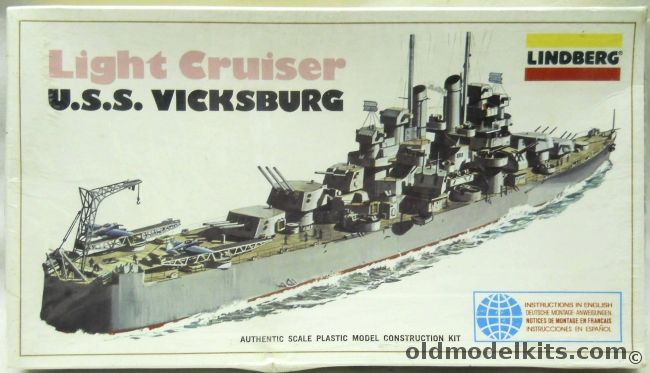 Lindberg 1/1080 USS Vicksburg Light Cruiser - CL-86  Cleveland Class, 2216 plastic model kit