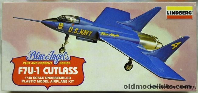 Lindberg 1/48 F7U-1 Cutlass Blue Angels - Past and Present Series - (F7U1), 2331 plastic model kit