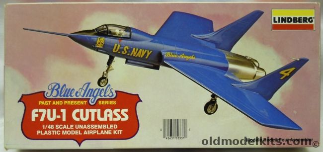 Lindberg 1/48 F7U-1 Cutlass Blue Angels - Past and Present Series - (F7U1), 2331 plastic model kit