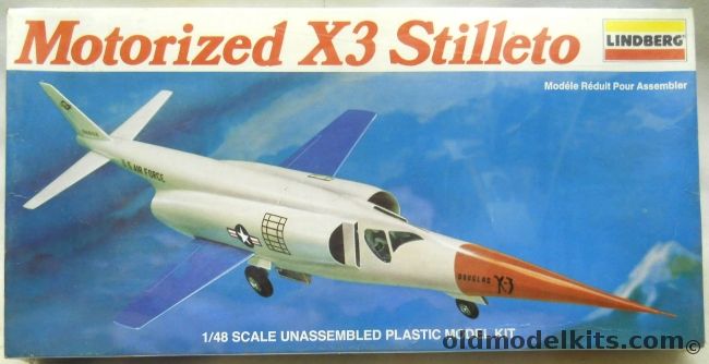 Lindberg 1/48 X-3 Stiletto With Motorized Jet Sound, 2335 plastic model kit