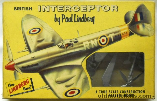 Lindberg 1/72 British Interceptor Supermarine Spitfire - Cellovision Issue, 414-29 plastic model kit
