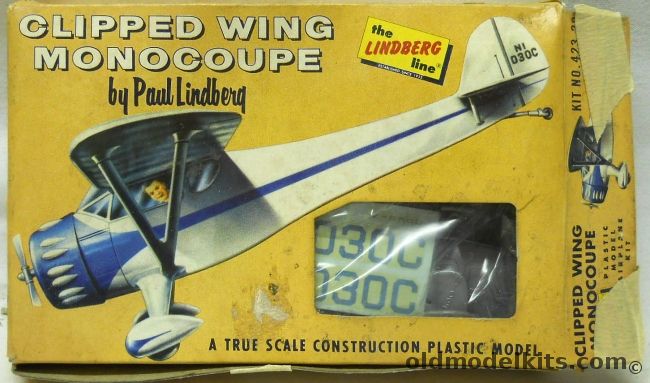 Lindberg 1/48 Clipped Wing Monocoupe Cellovision Issue, 423-29 plastic model kit