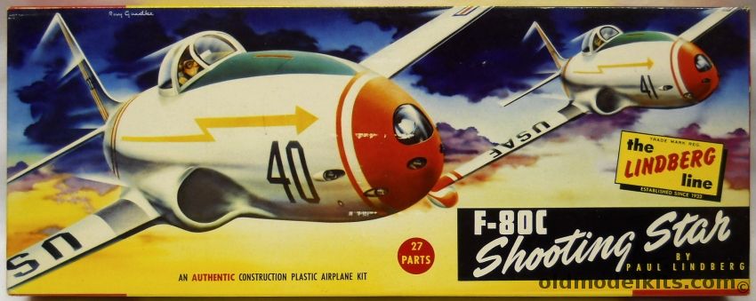 Lindberg 1/48 F-80C Shooting Star - (P-80), 500-98 plastic model kit
