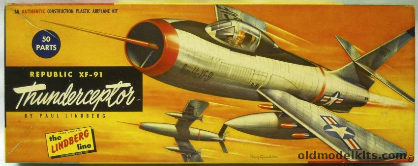 Lindberg 1/48 Republic F-91 Thunderceptor  XF-91, 513-98 plastic model kit