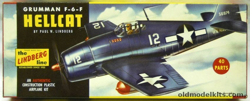 Lindberg 1/48 Grumman F6F Hellcat, 515-98 plastic model kit