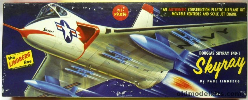 Lindberg 1/48 Douglas F4D-1 Skyray, 523-98 plastic model kit