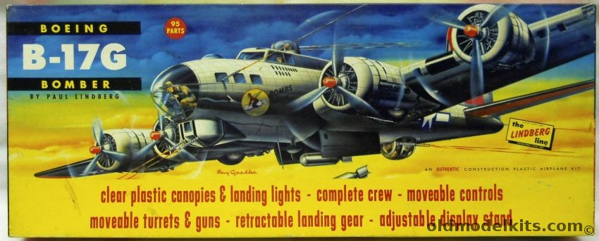 Lindberg 1/64 Boeing B-17G Flying Fortress, 525-249 plastic model kit