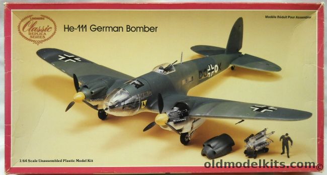 Lindberg 1/64 Heinkel He-111 - German Bomber, 5305 plastic model kit