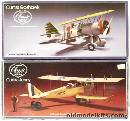 Lindberg 1/48 Curtiss JN-4 Jenny And Curtiss Goshawk F11C-2 - (F11C2), 534 plastic model kit