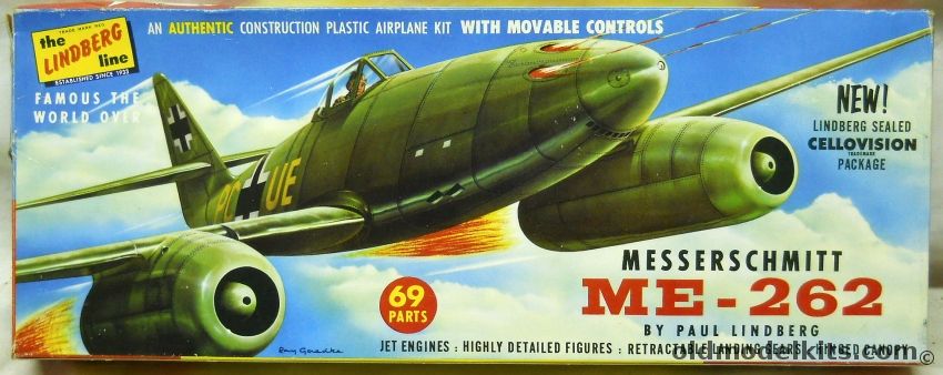 Lindberg 1/48 Messerschmitt Me-262 - Cellovision Issue, 538-98 plastic model kit