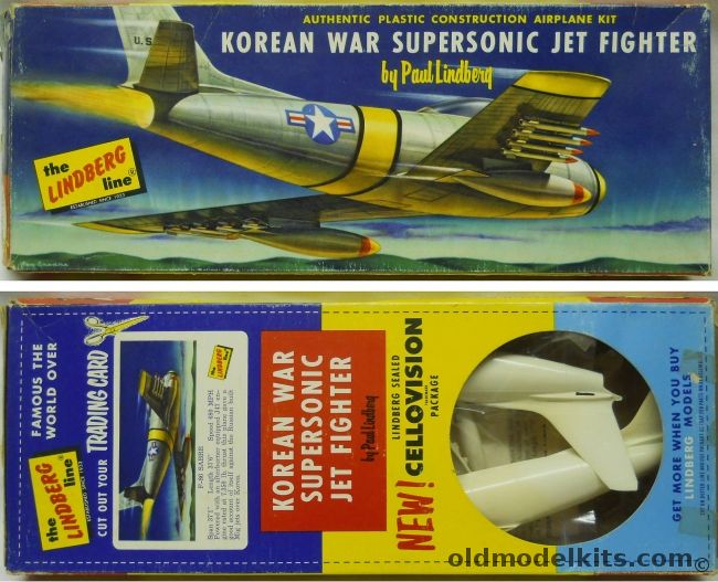 Lindberg 1/48 Korean War Supersonic Jet Fighter - F-86 Sabre Jet - CelloVision Issue, 557-98 plastic model kit