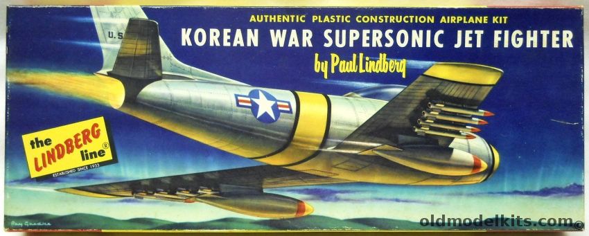 Lindberg 1/48 Korean War Supersonic Jet Fighter - F-86  Sabre Jet, 557-98 plastic model kit